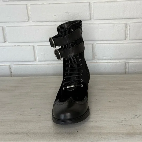 John Fluevog Black Women's Lace-Up Boots - Picture 3 of 16